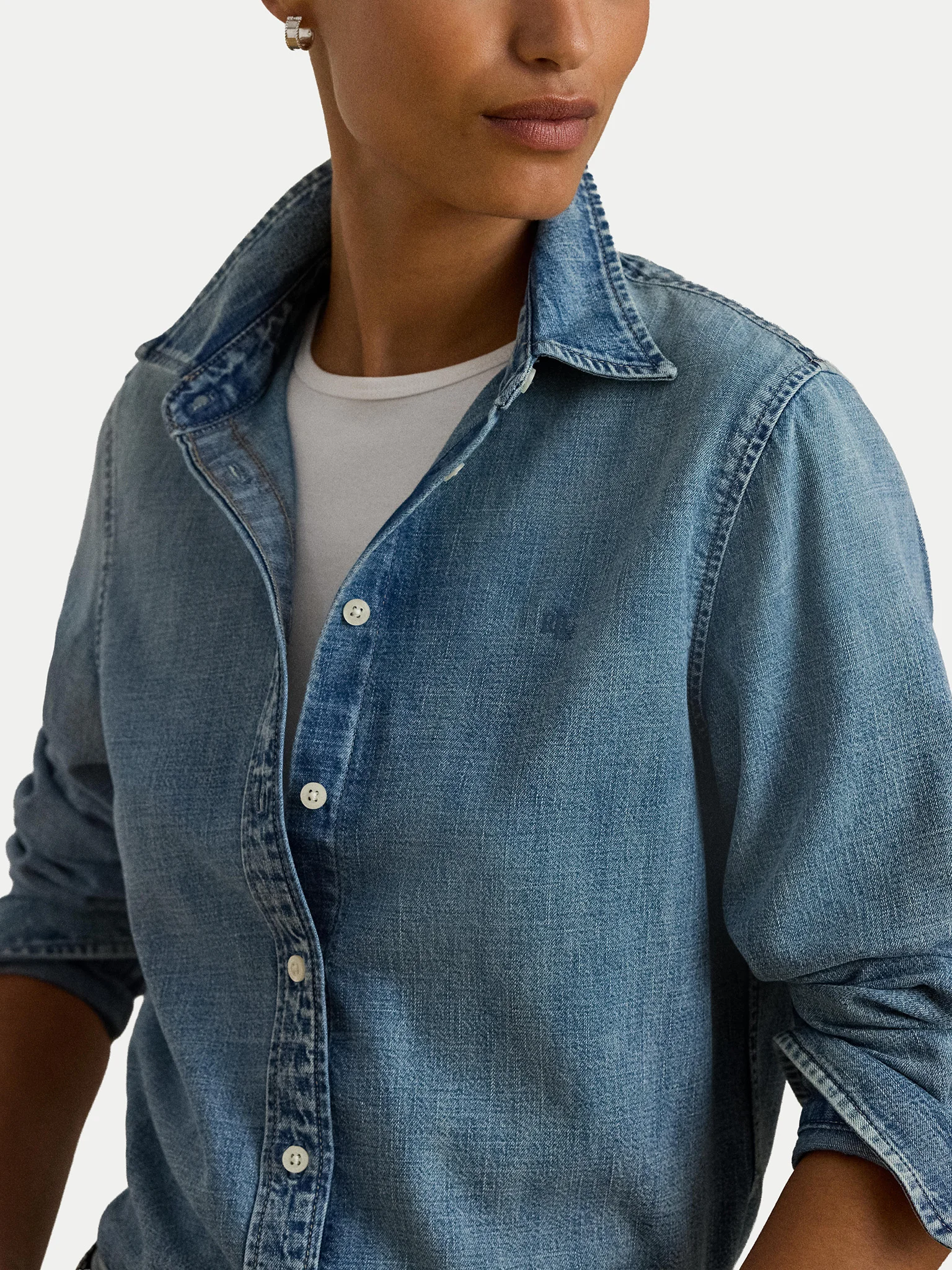 Navy Blue Jamelko Denim Button Shirt