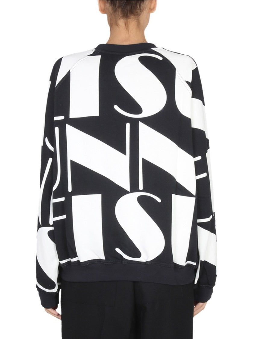 Oversized Graphic Print Crewneck Sweatshirt