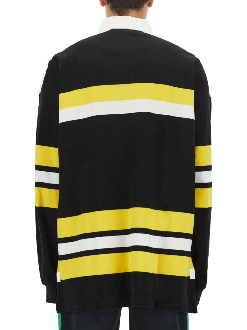 Polo Shirt With Stripe Pattern
