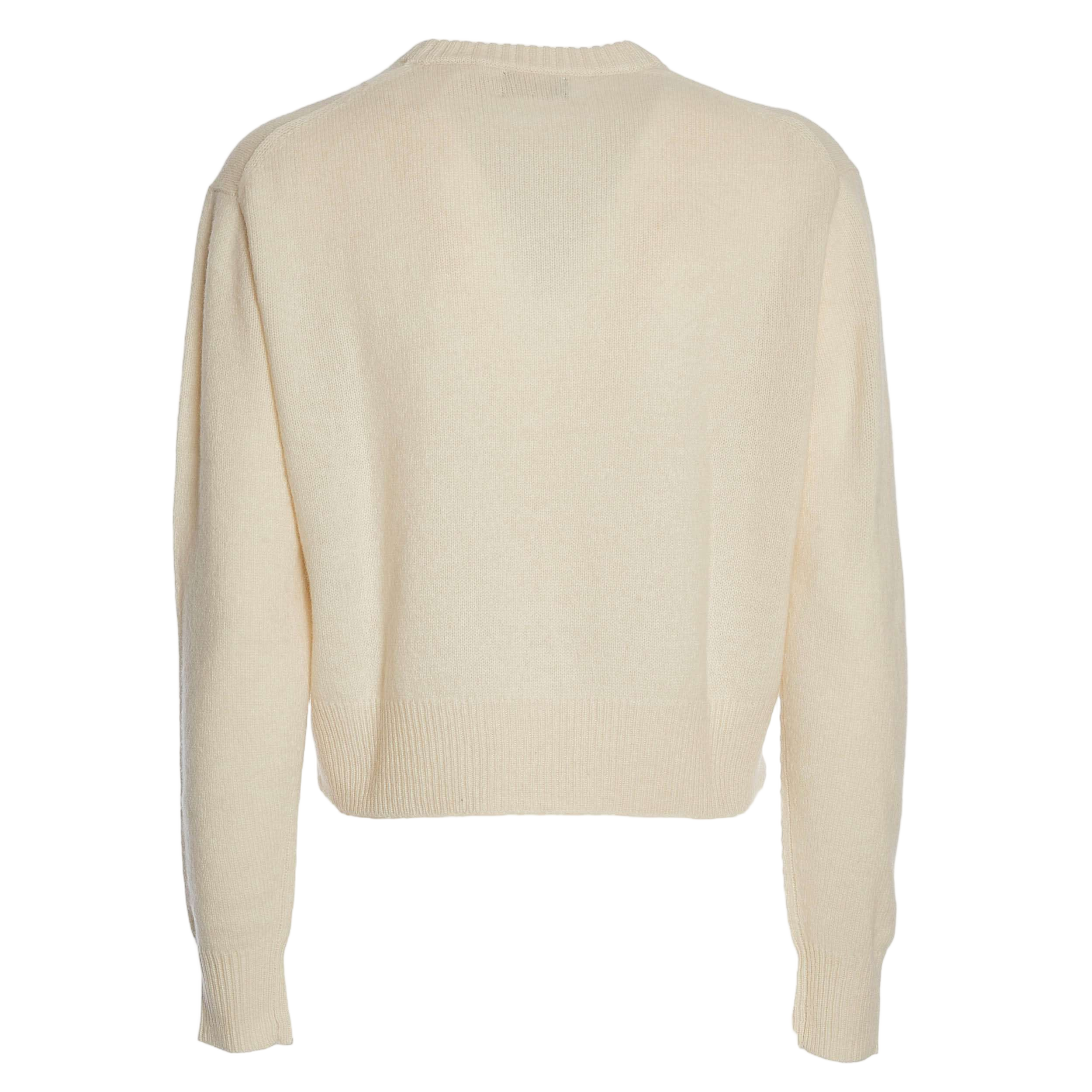 Ribbed Round Neck Cashmere Sweater