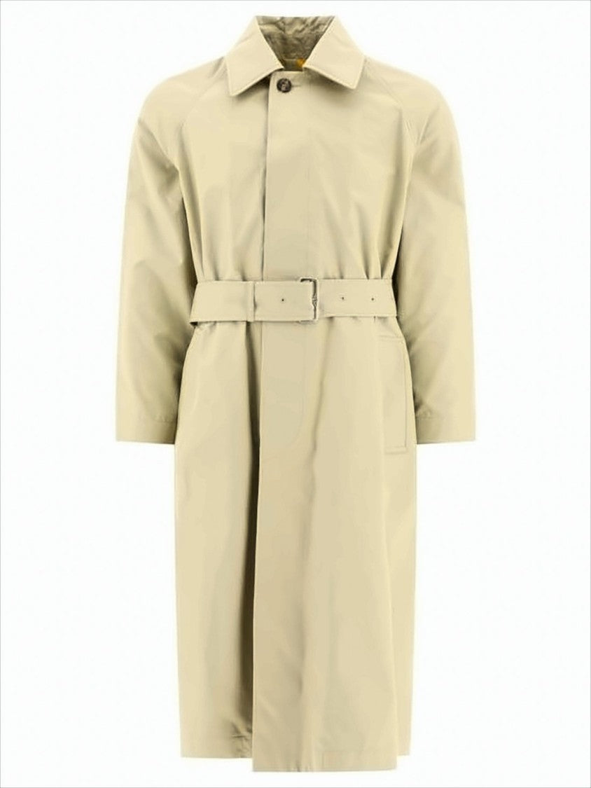 Reversible Trench Coat with Bold Plaid