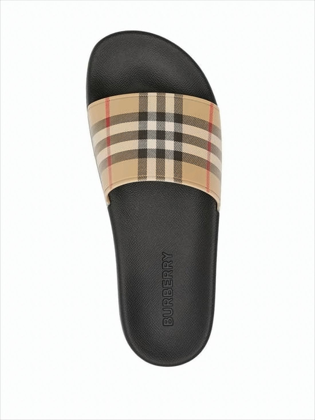 Burberry Check Pattern Slide Mules