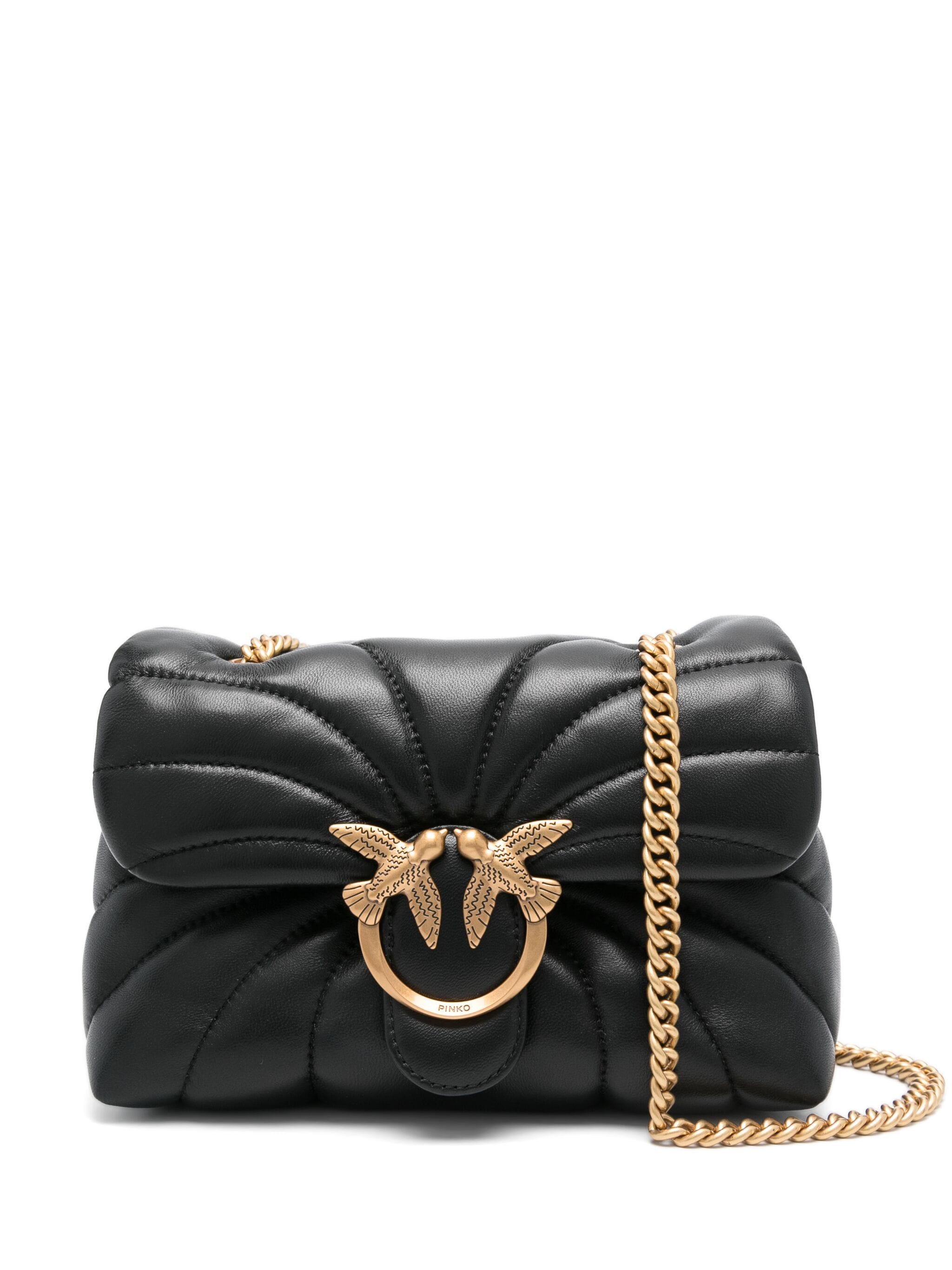 Love Puff Butterfly-Quilted Leather Satchel