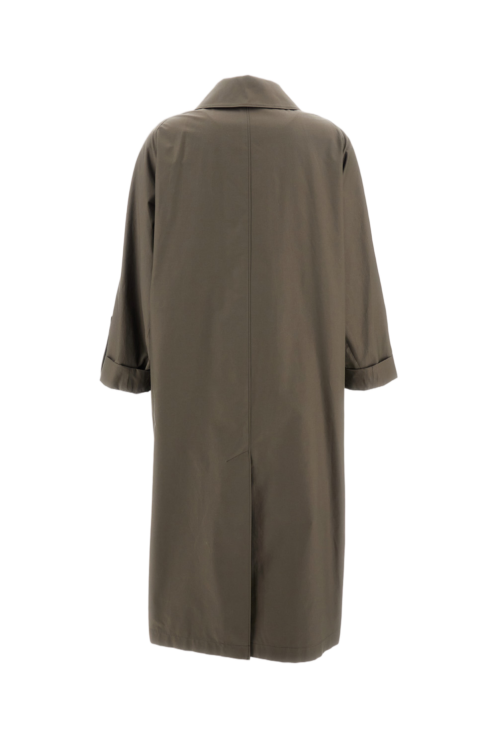 Double-Breasted Long Trench Coat