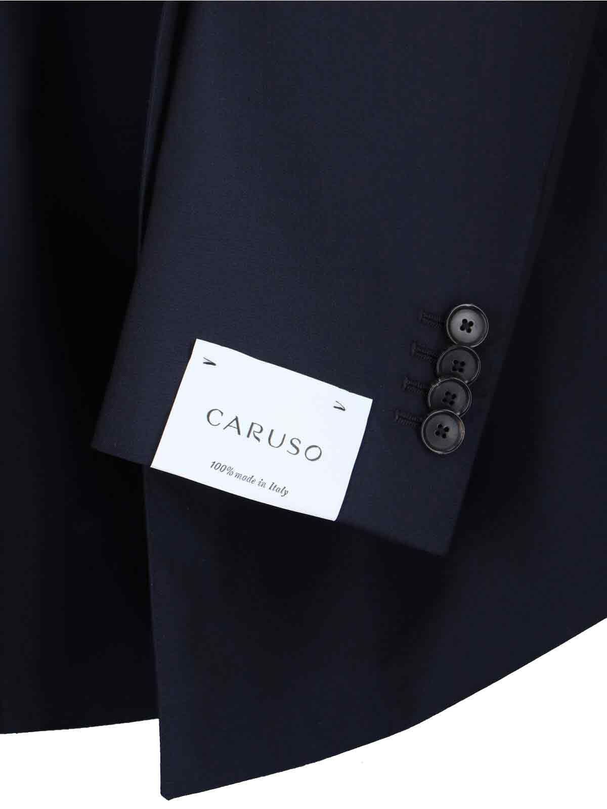Double-Breasted Suit In A Dark Blue Wool