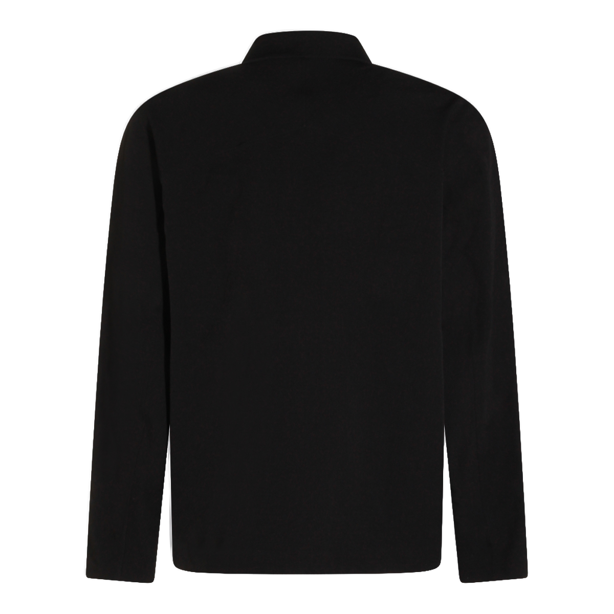 Minimalist Black Jacket with Front Zipper