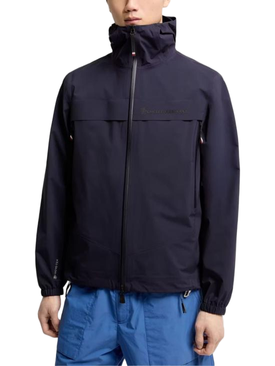 Blue Front-Zipper Jacket