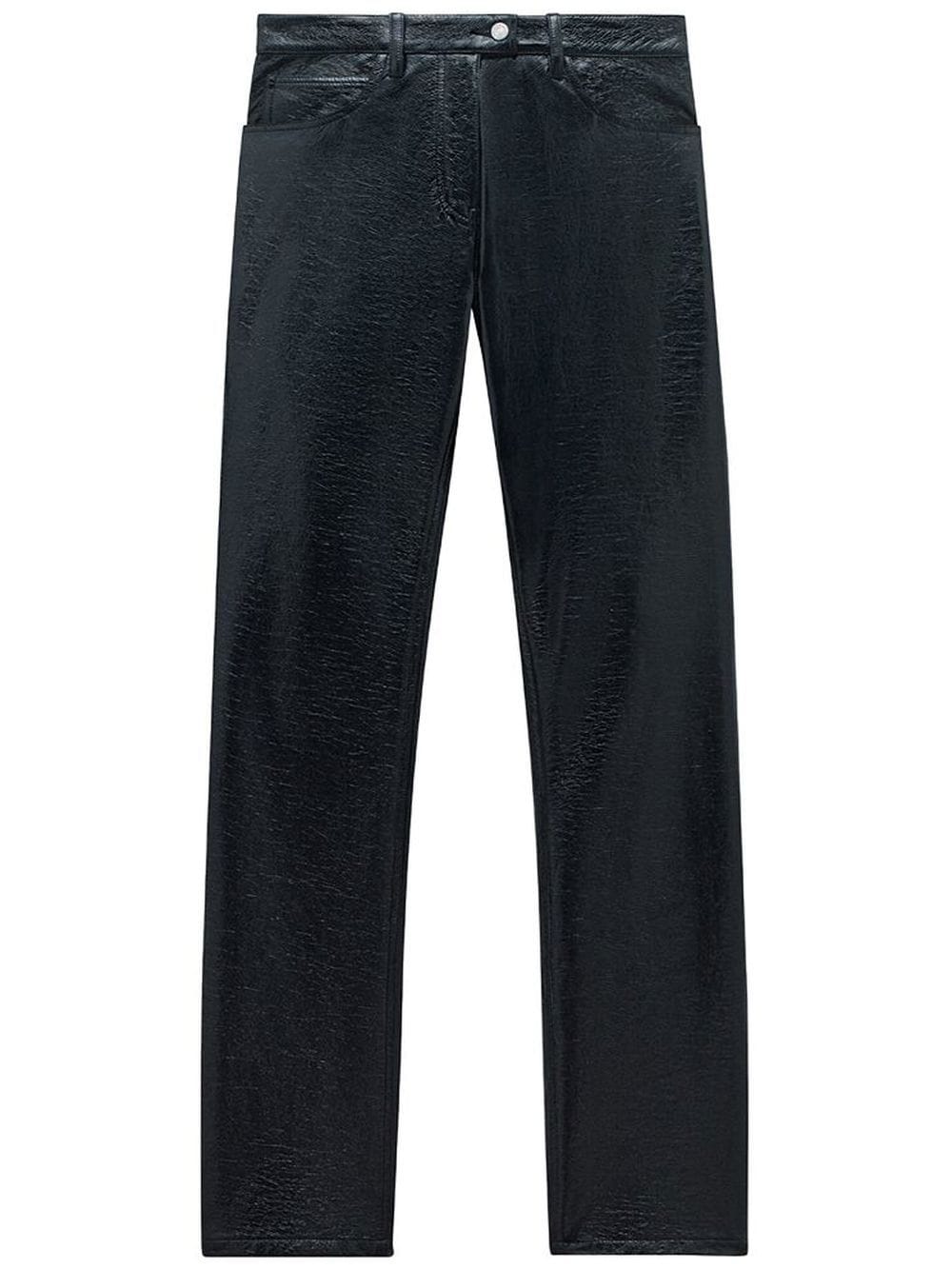 Black Stretch Cotton Trousers