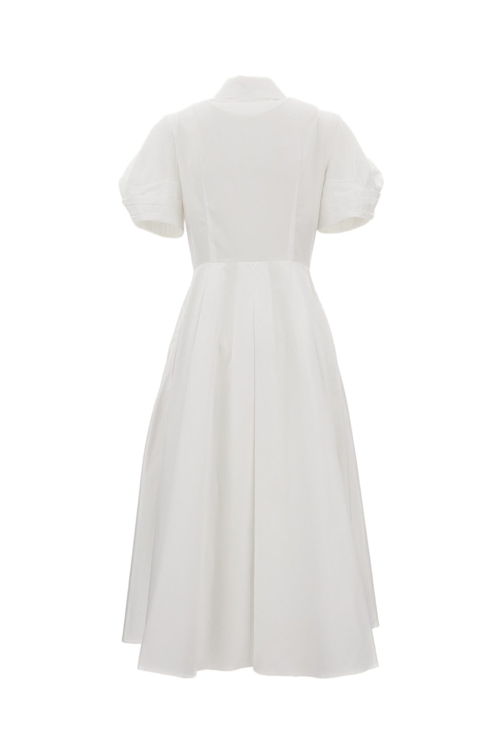Cotton Midi Dress With Appliqués