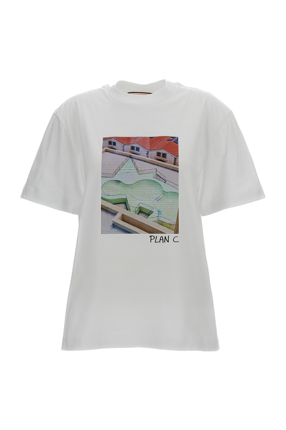 T-shirt o pudełkowym kroju z okrągłym dekoltem