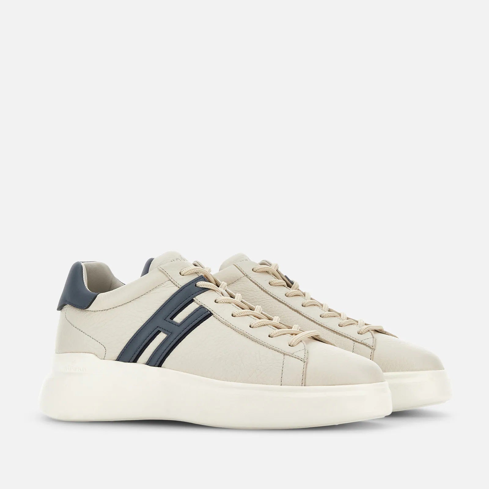 H580 Allacciato H Profilo Sneakers in White Light Blue