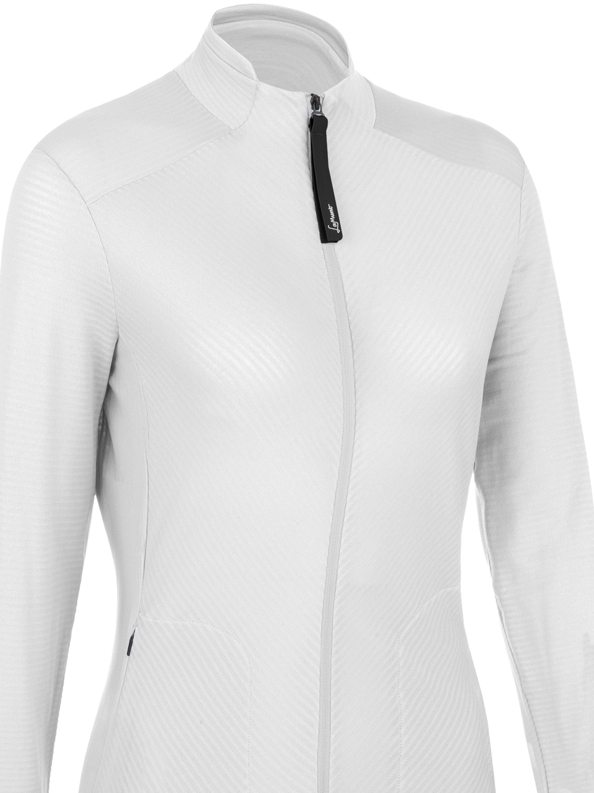 White Emy Light Full Zip Textured Jacket