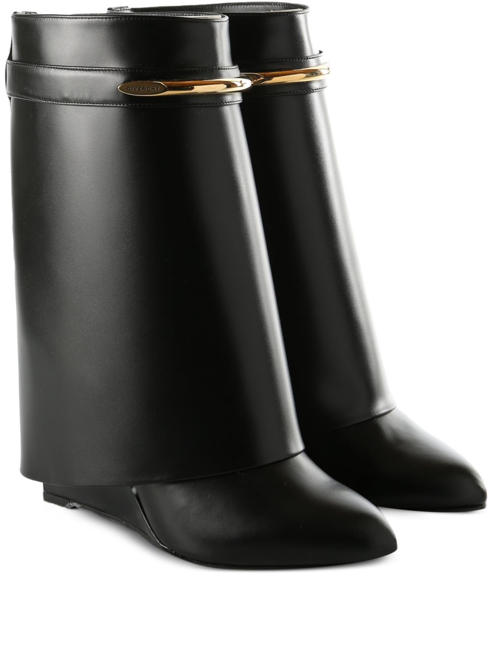Pointed Toe Boots with Flared Shaft