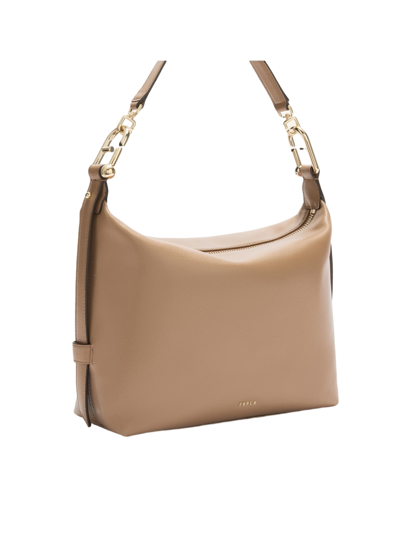 Tonie M Leather Hobo Shoulder Bag, Toffe Color