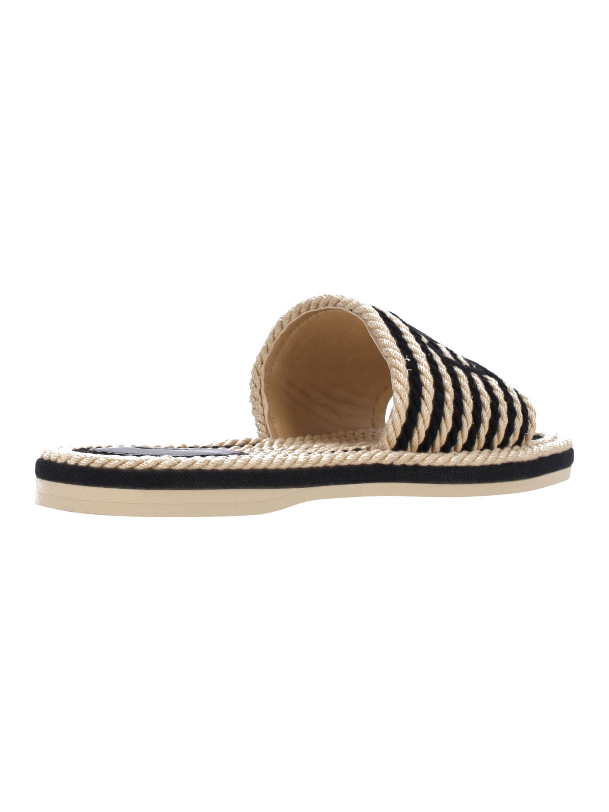Black Twisted Cotton Rope Sandals