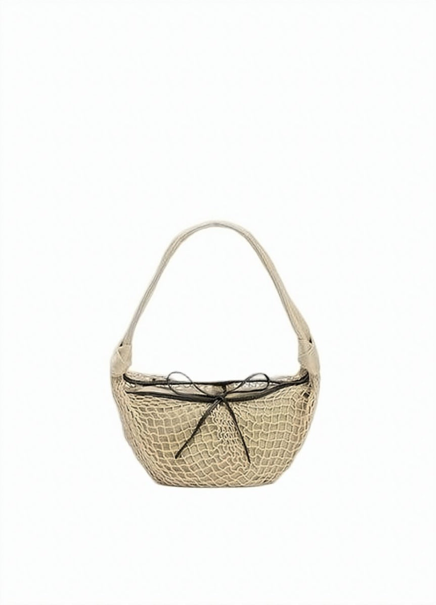 Crescent-Shaped Woven Net Lemaire Bag
