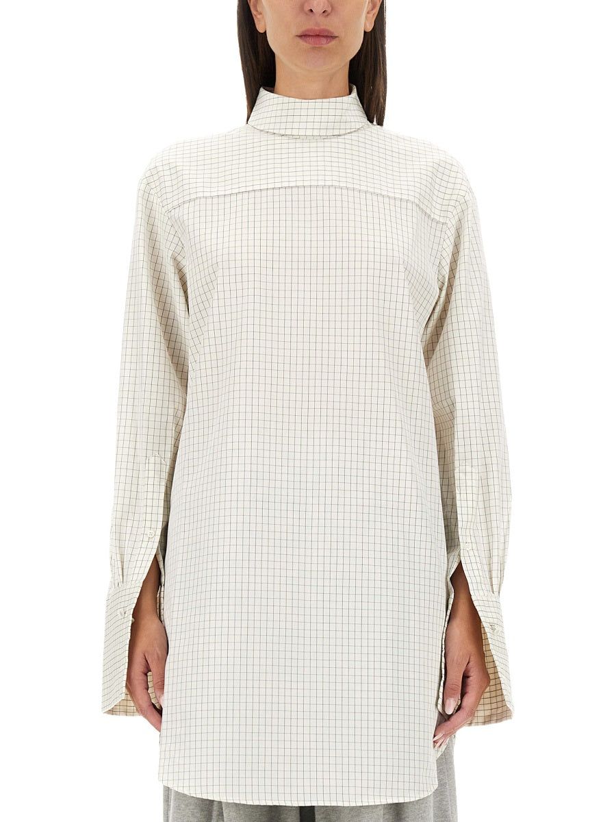 Classic Plaid Cotton Shirt With Structured Collar