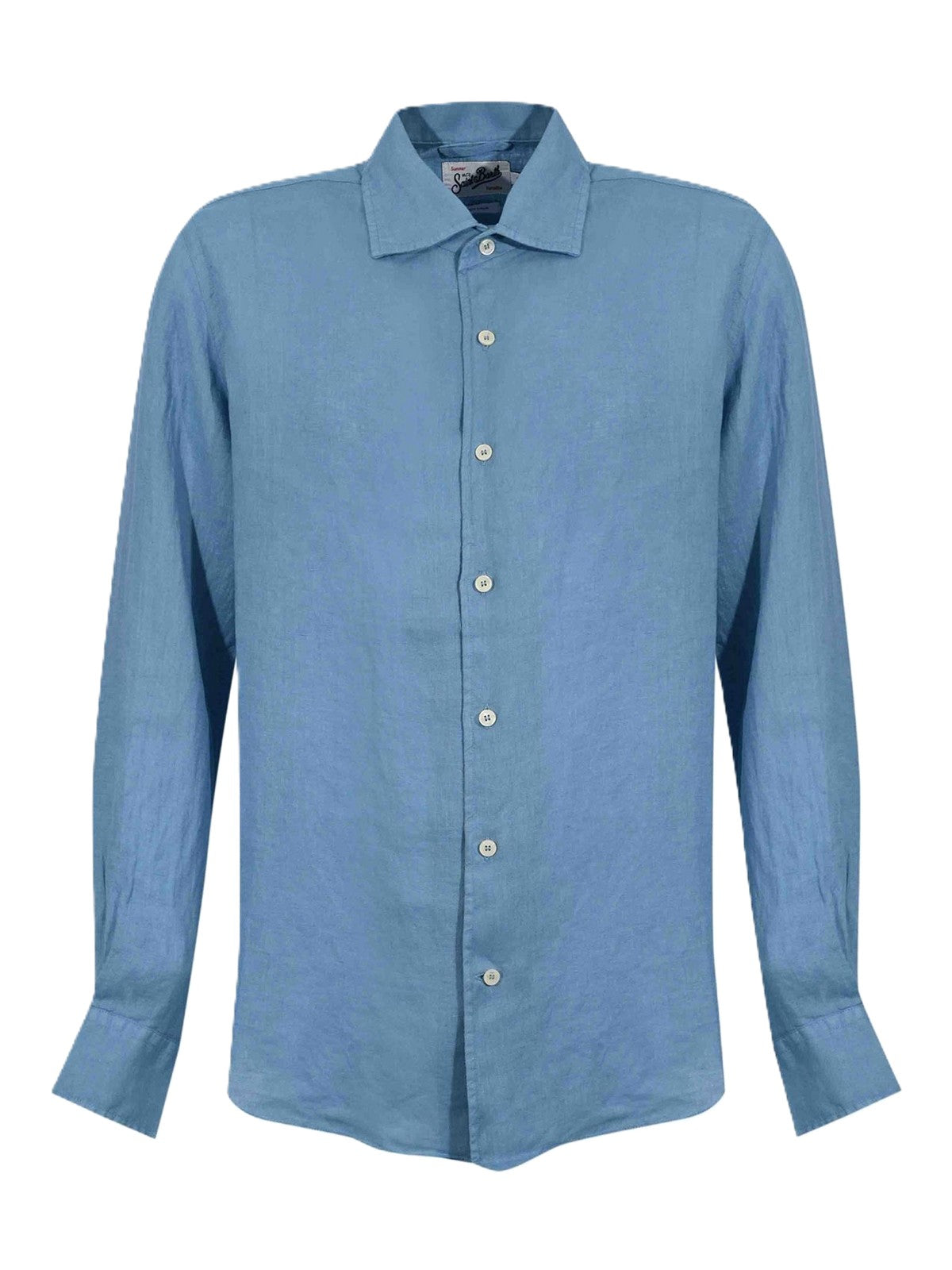 Minimalist Long-Sleeve Button-Up Shirt with Classic Collar
