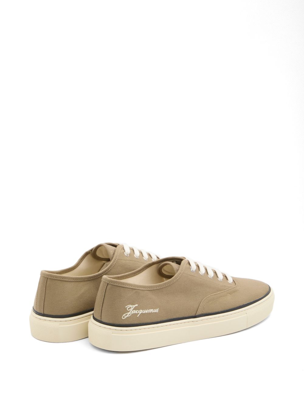 Cotton Low-Top Sneakers with Embroidered Logo