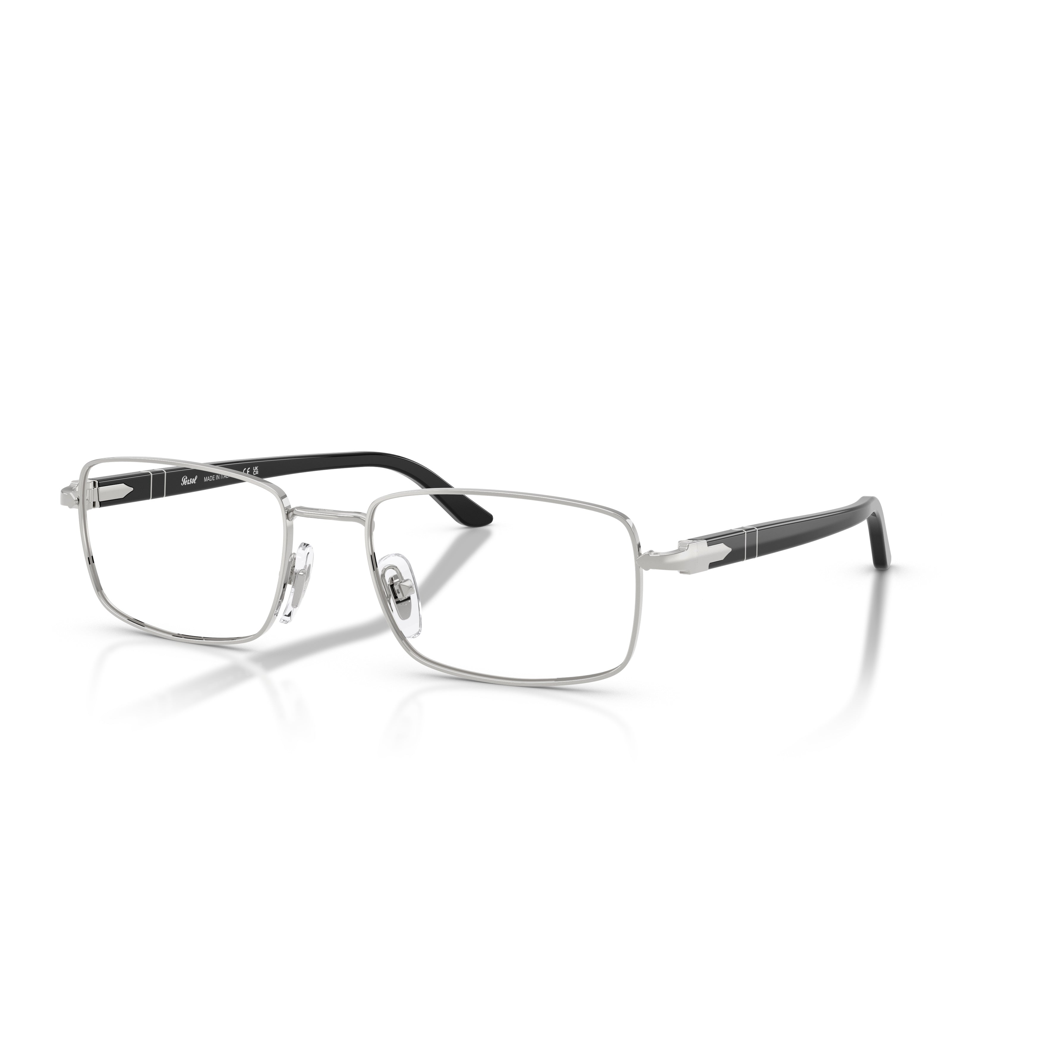 0po1029v Rectangular Metal Frame Eyeglasses with Adjustable Nose Pads