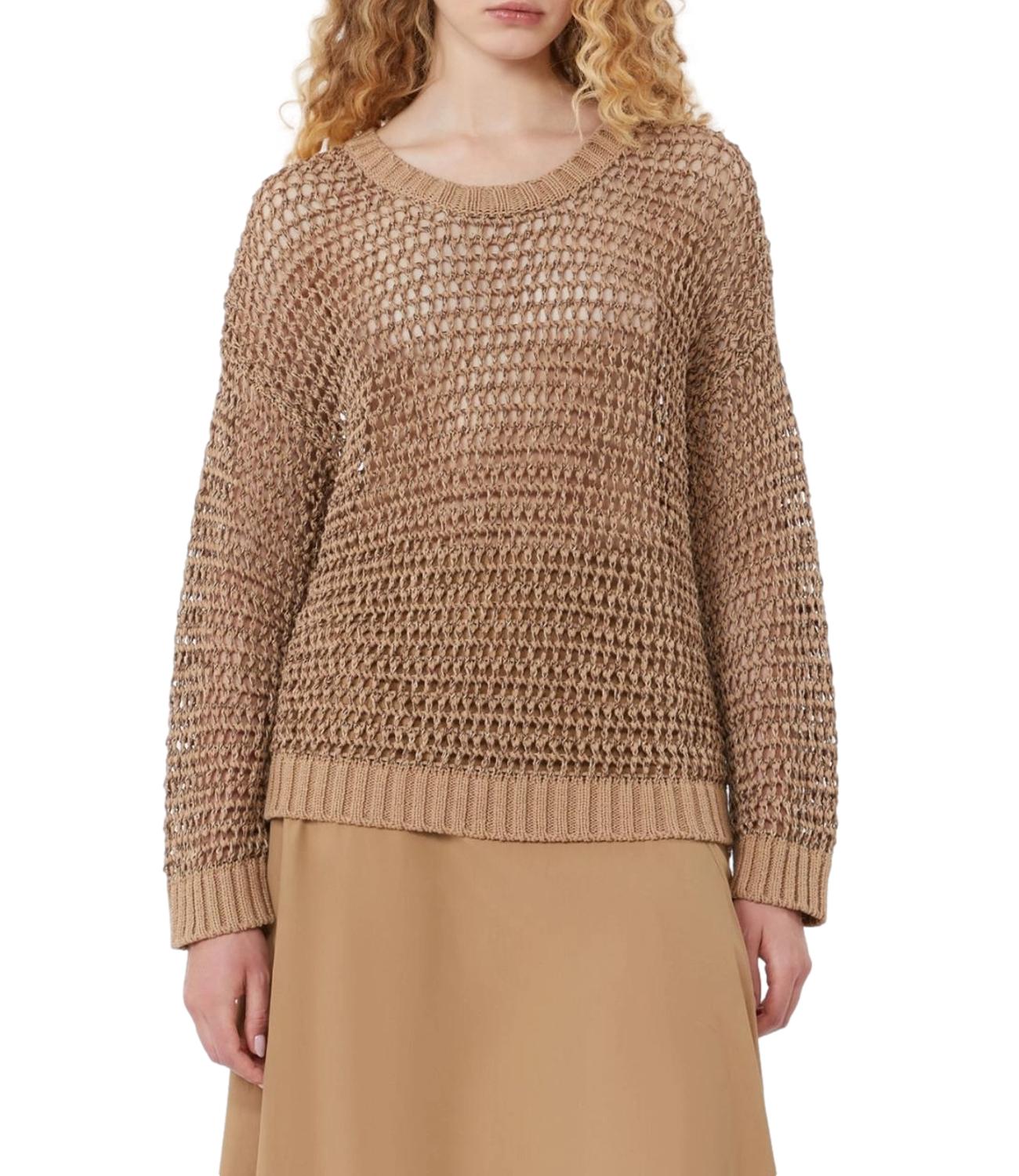 Mouline Brown Wkdonirica Linen Sweater