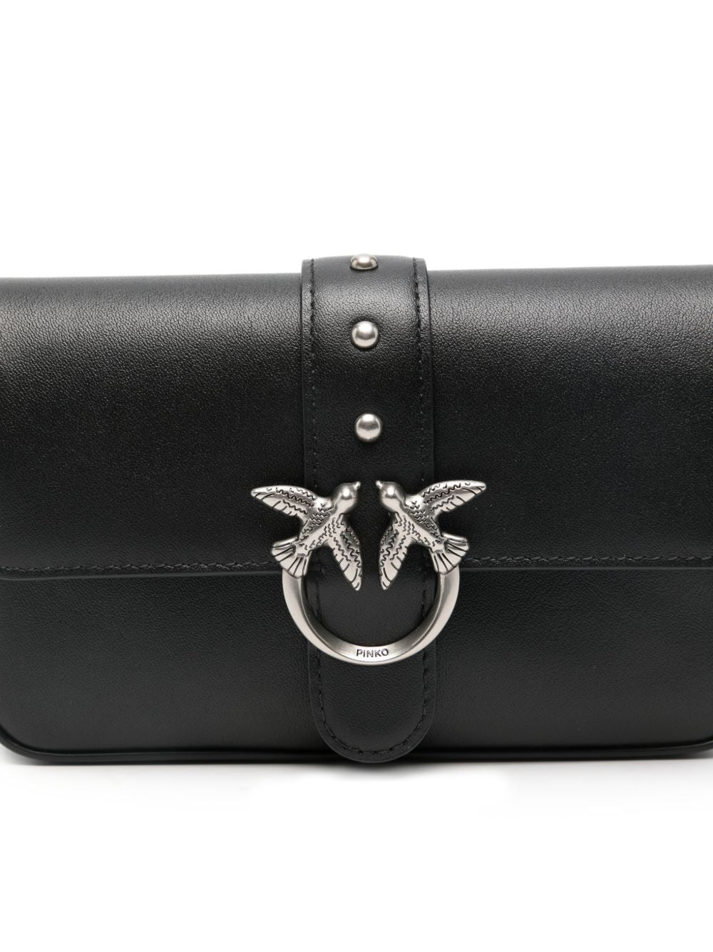 Rectangular Black Leather Bag