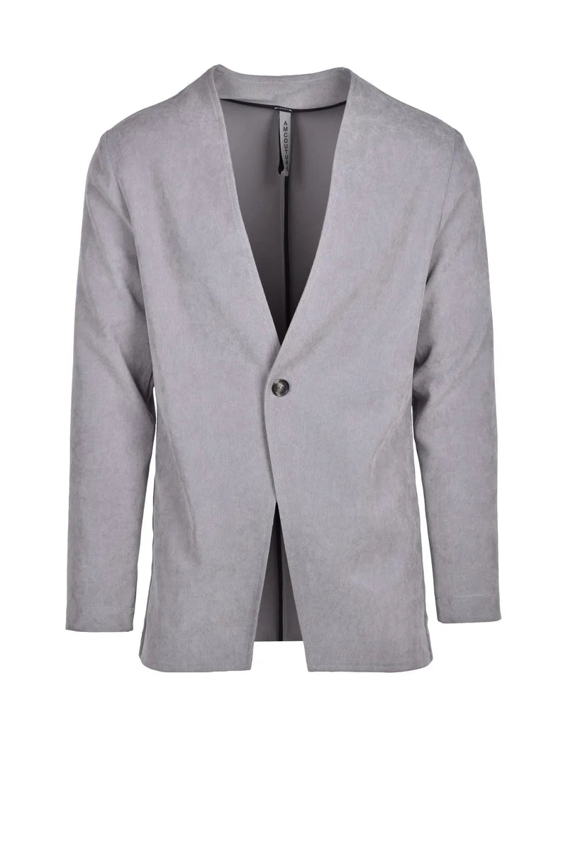 Cotton Stretch Blazer - Grey