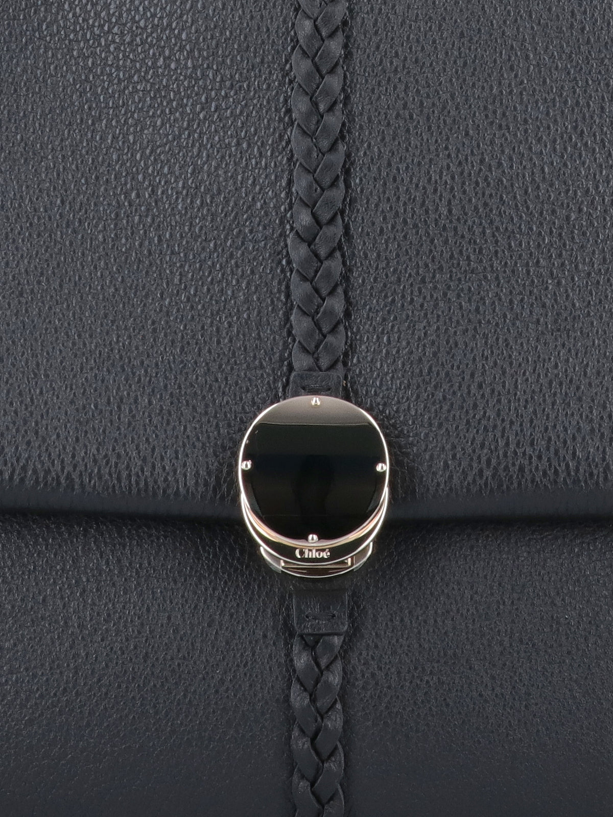 Black Penelope Large Hammered Leather Bag
