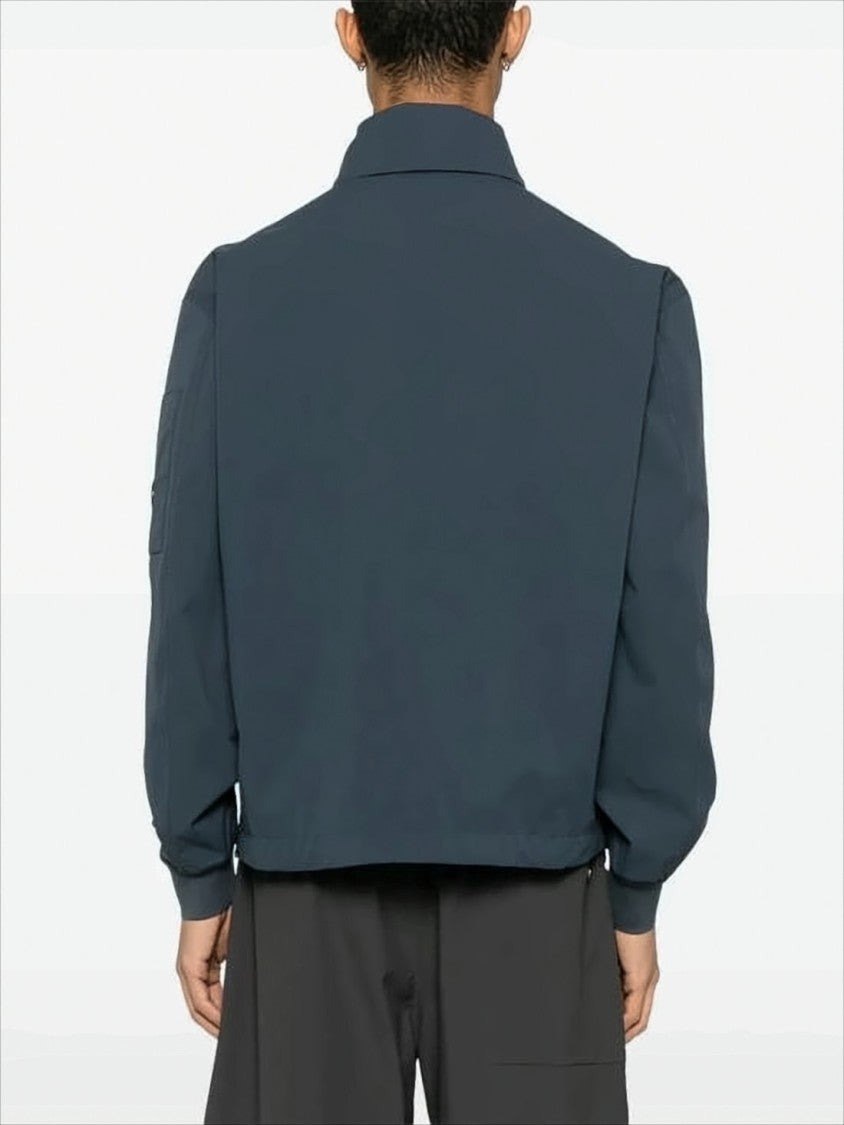 Boxy Cropped Jacket with High Collar