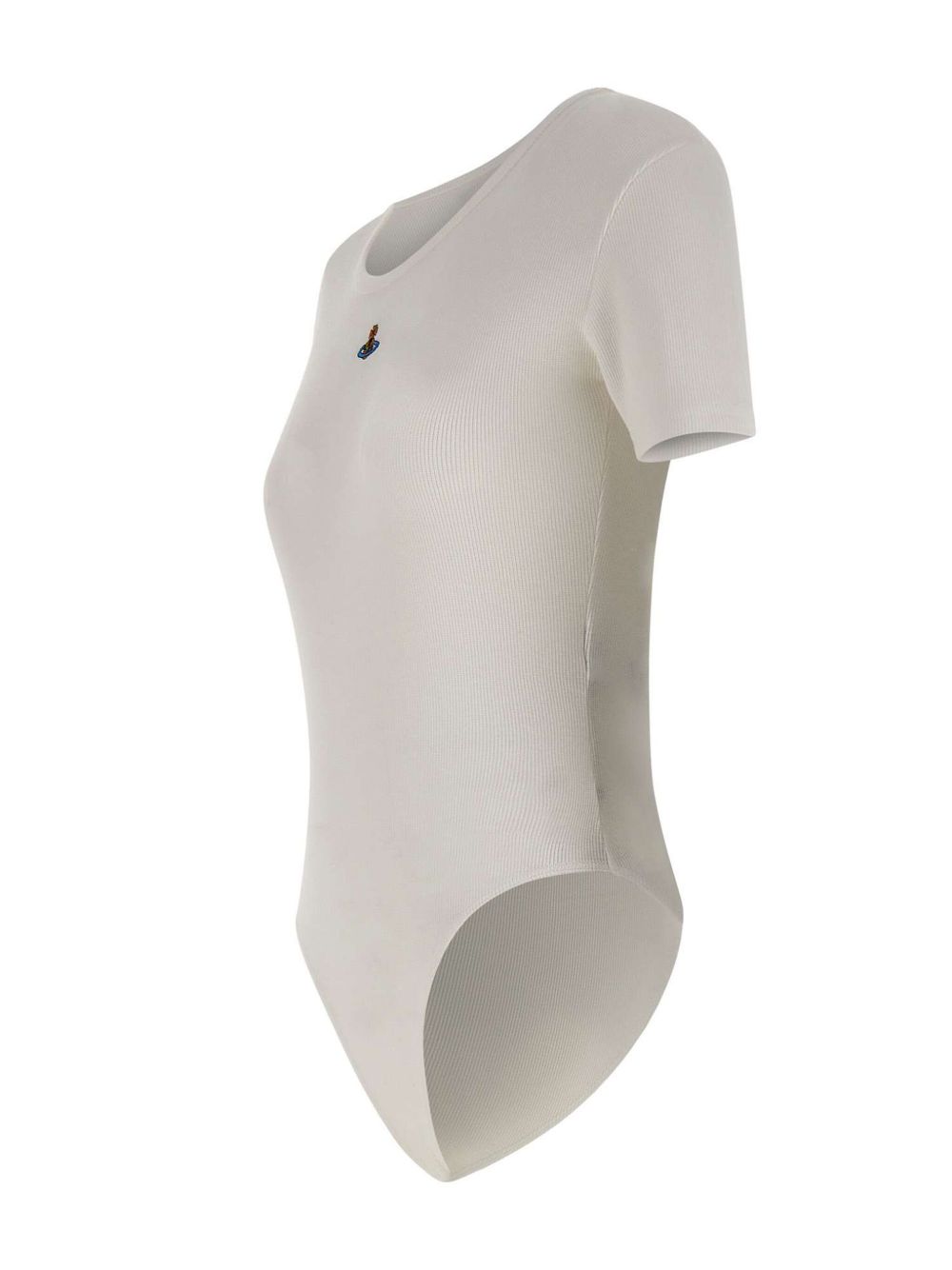 Off-White Ribbed Button Orb Top