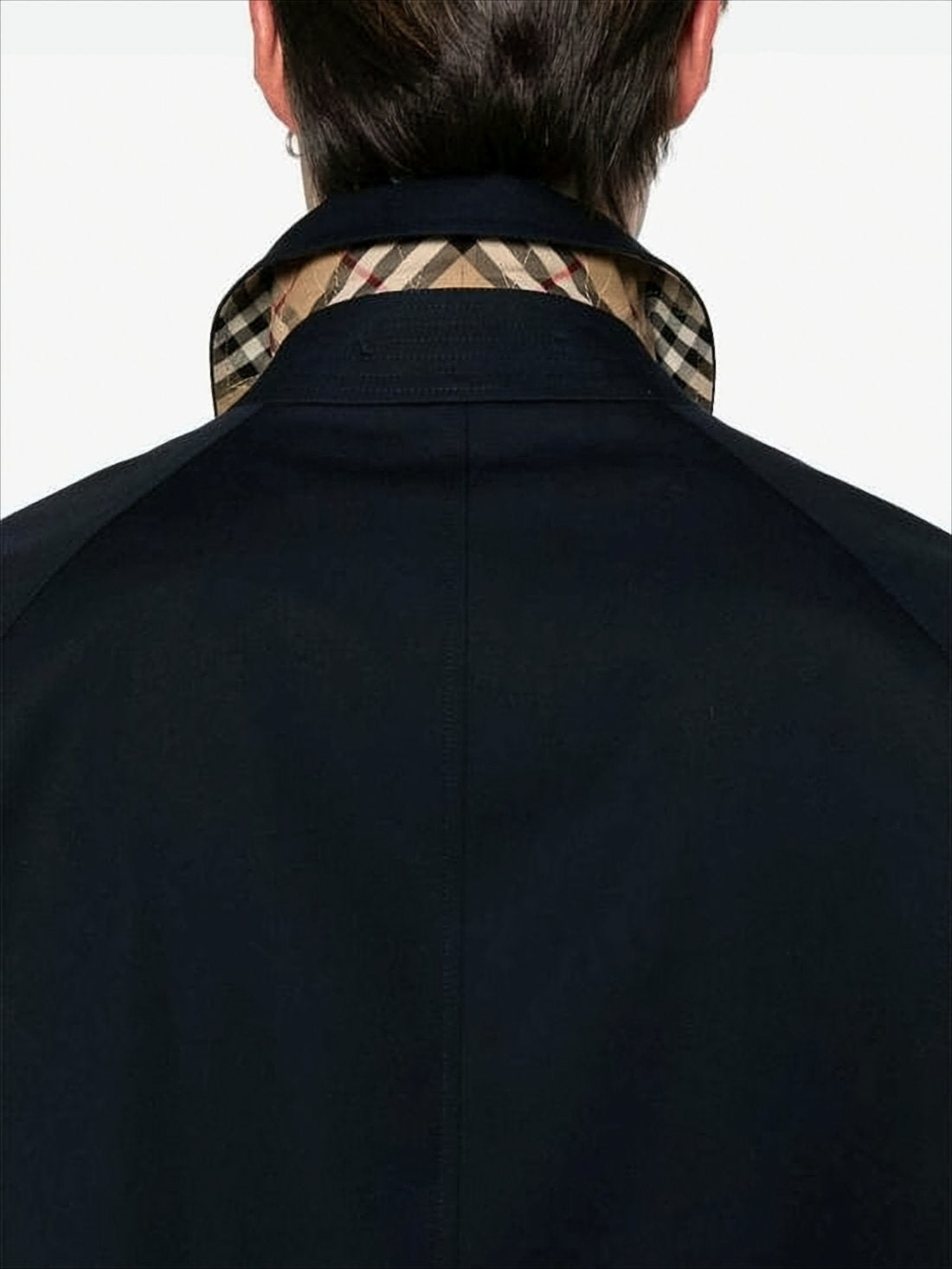 Mid-Length Tailored Coat with Classic Collar