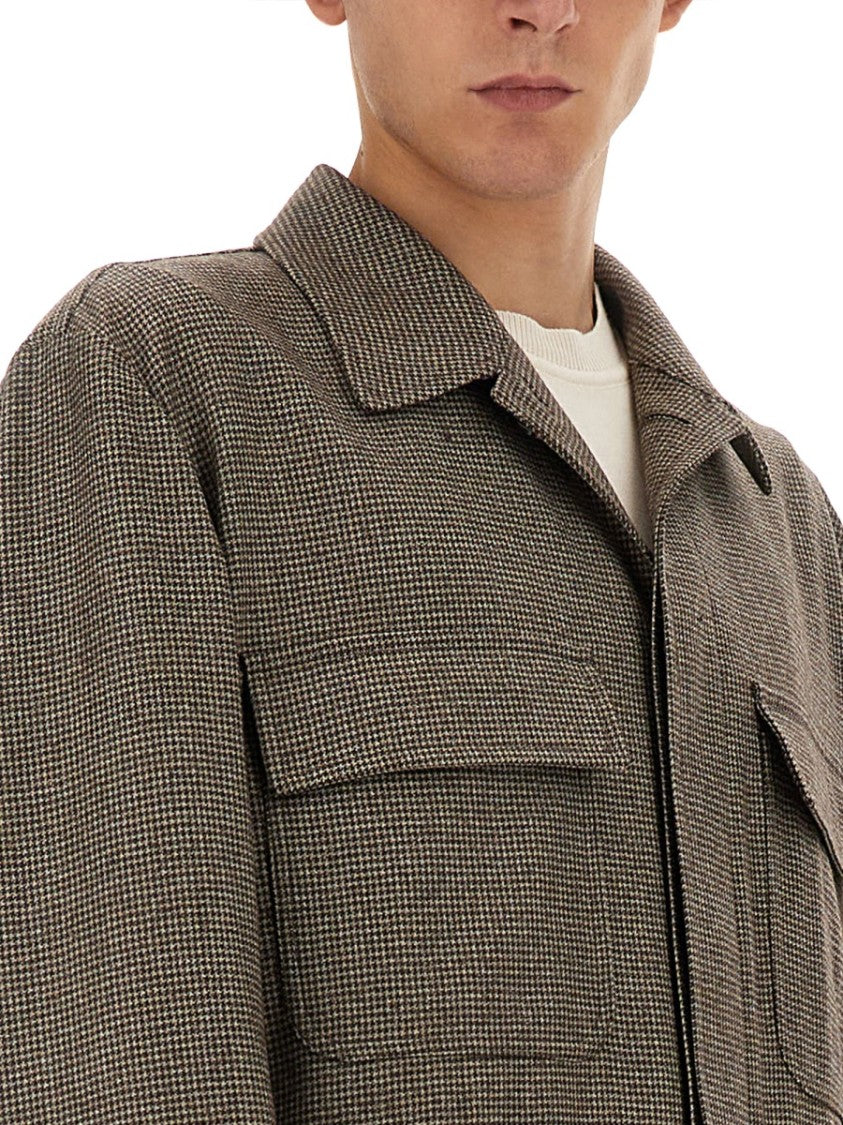 Textured Wool And Cashmere Shirt Jacket