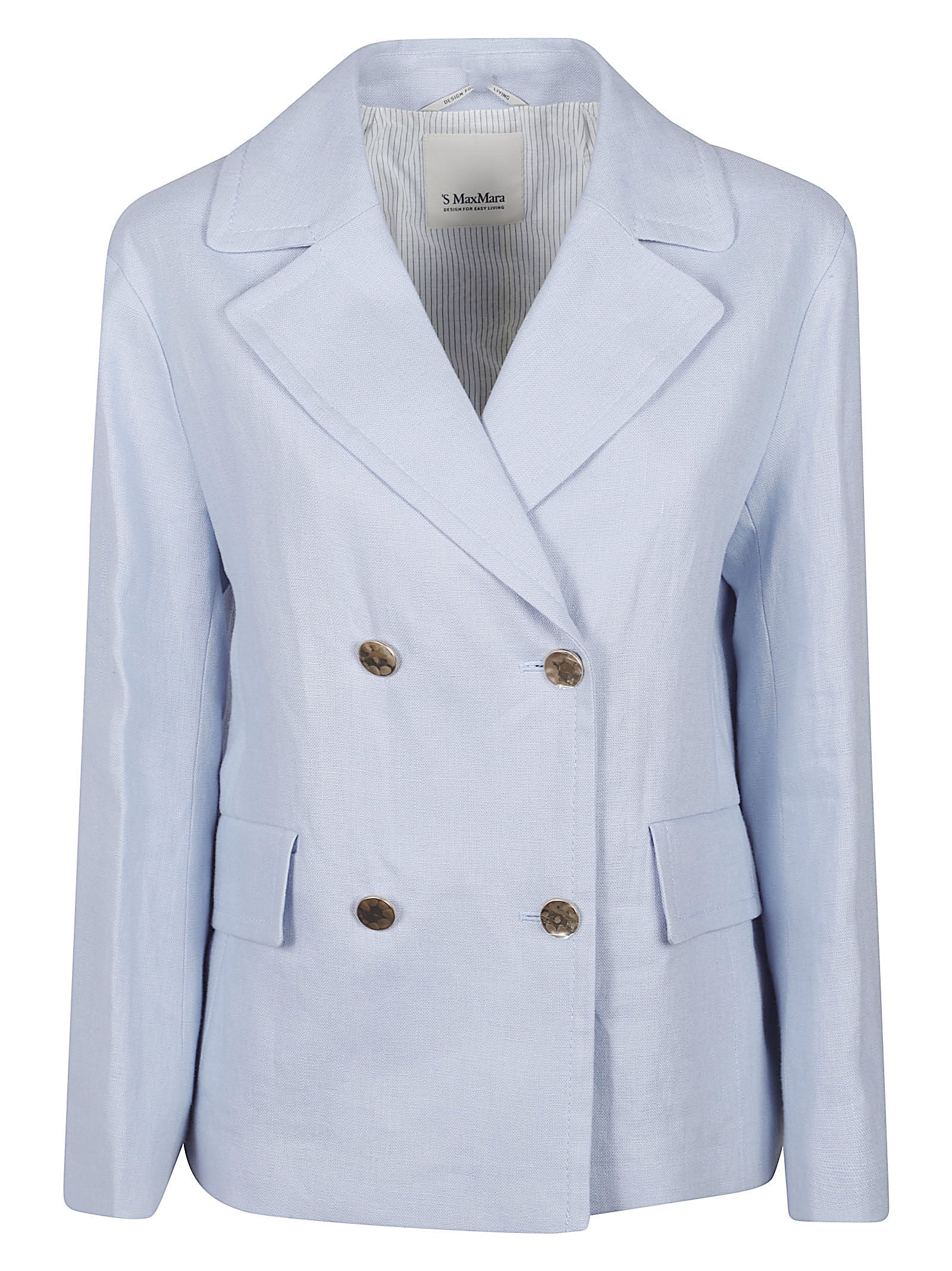 Light Blue Double-Breasted Blazer
