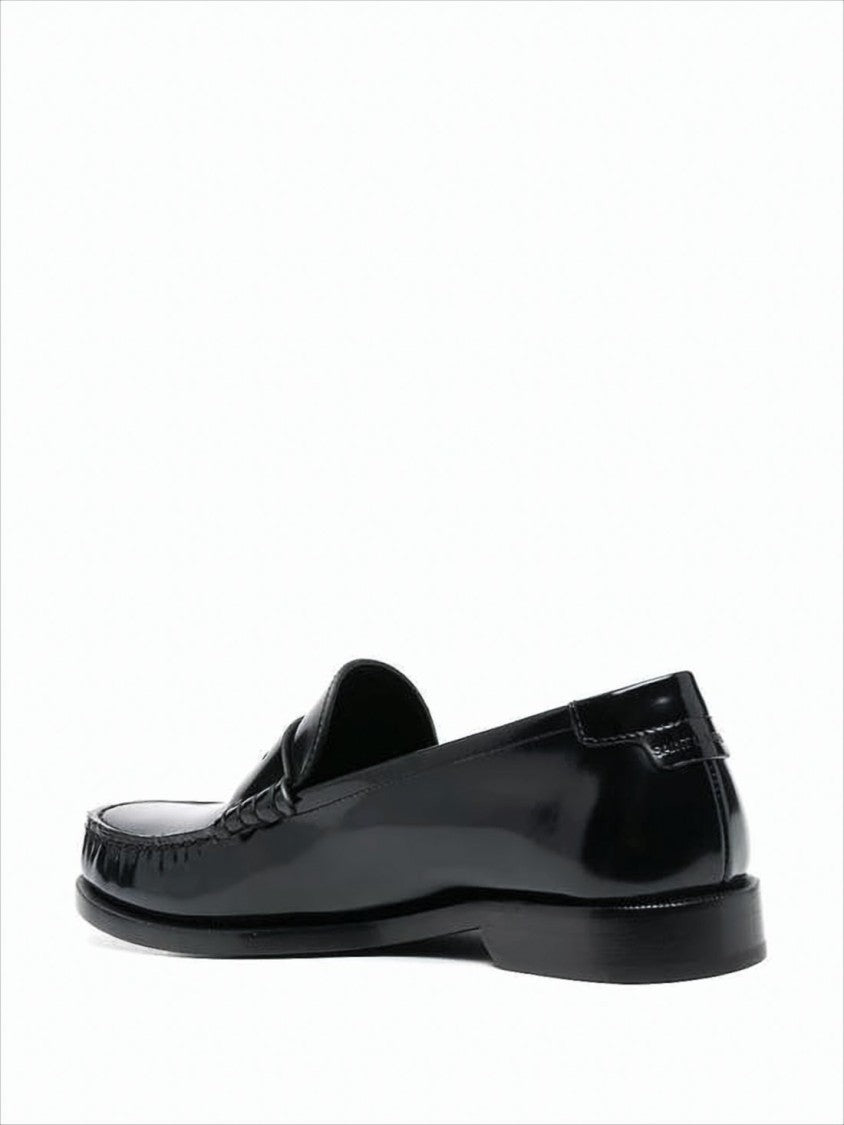 Polished Calf Leather Loafer with Classic Penny Strap