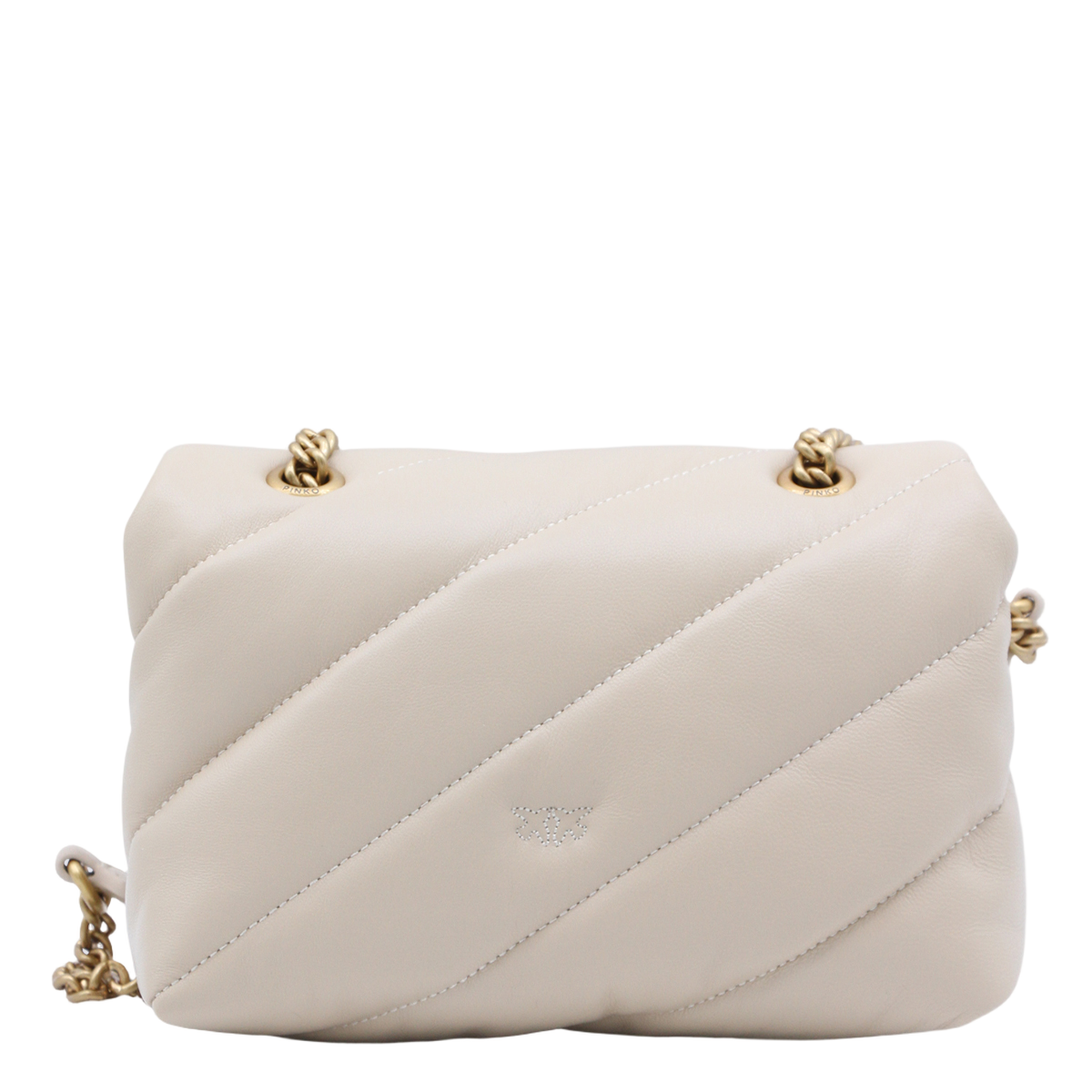 Quilted Flap Bag With Gold-Tone Bird Clasp