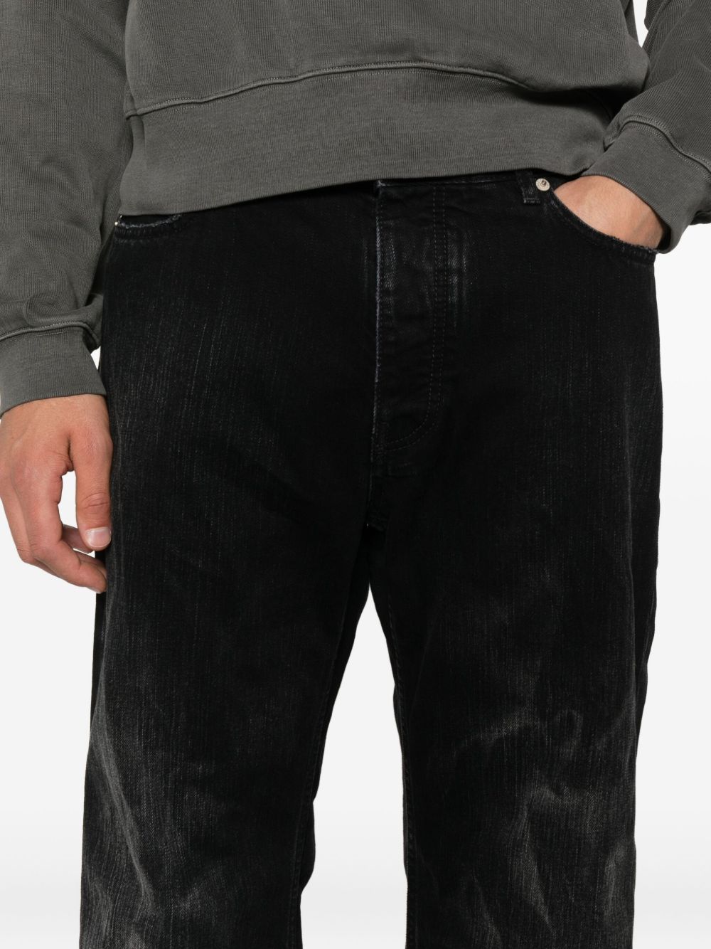 Distressed Jeans In Cotton Denim