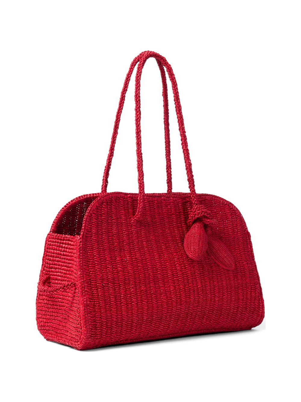 Raffia Top Handle Bag