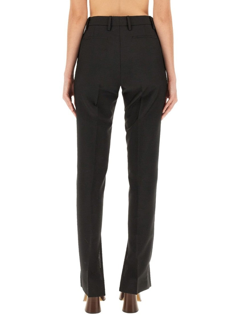 Slim-Fit Mohair Blend Pants With Clamp Detail
