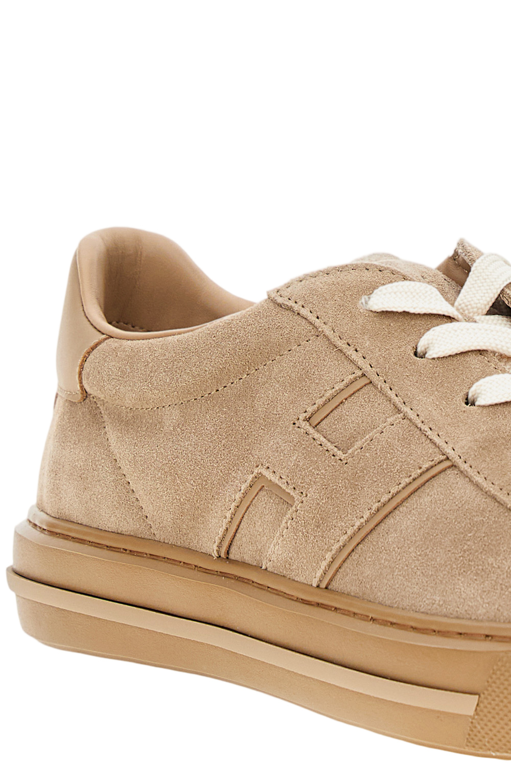 Low-Top Suede Sneakers With Tonal Lateral Detail