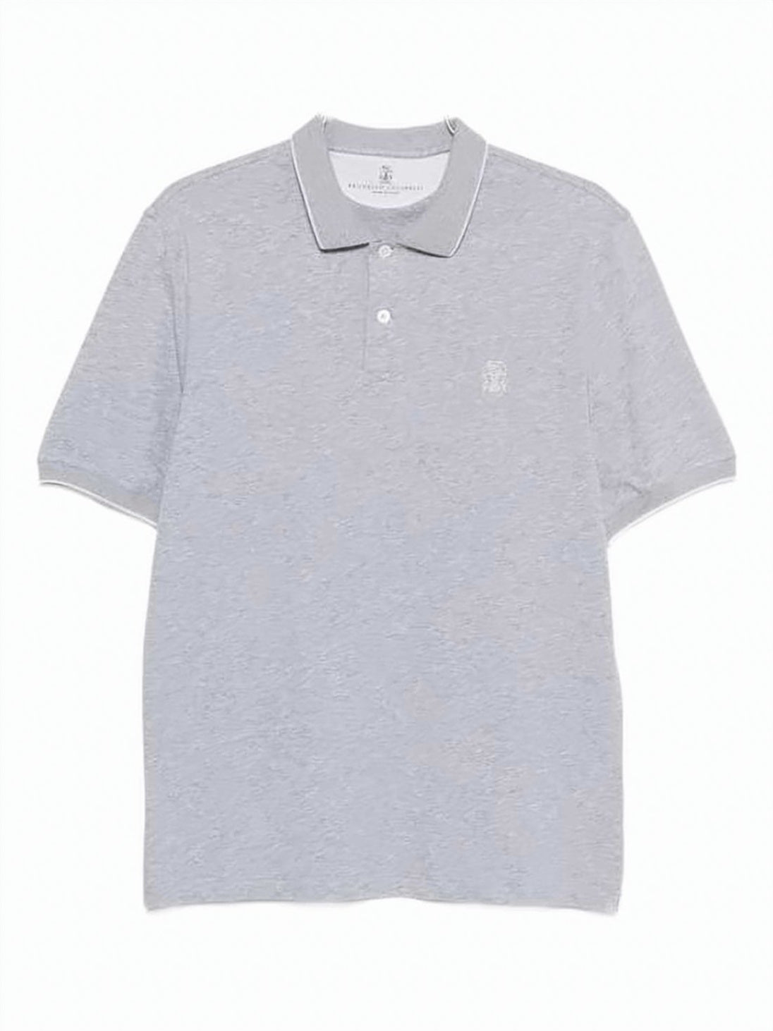 Szara koszulka polo melanżowa