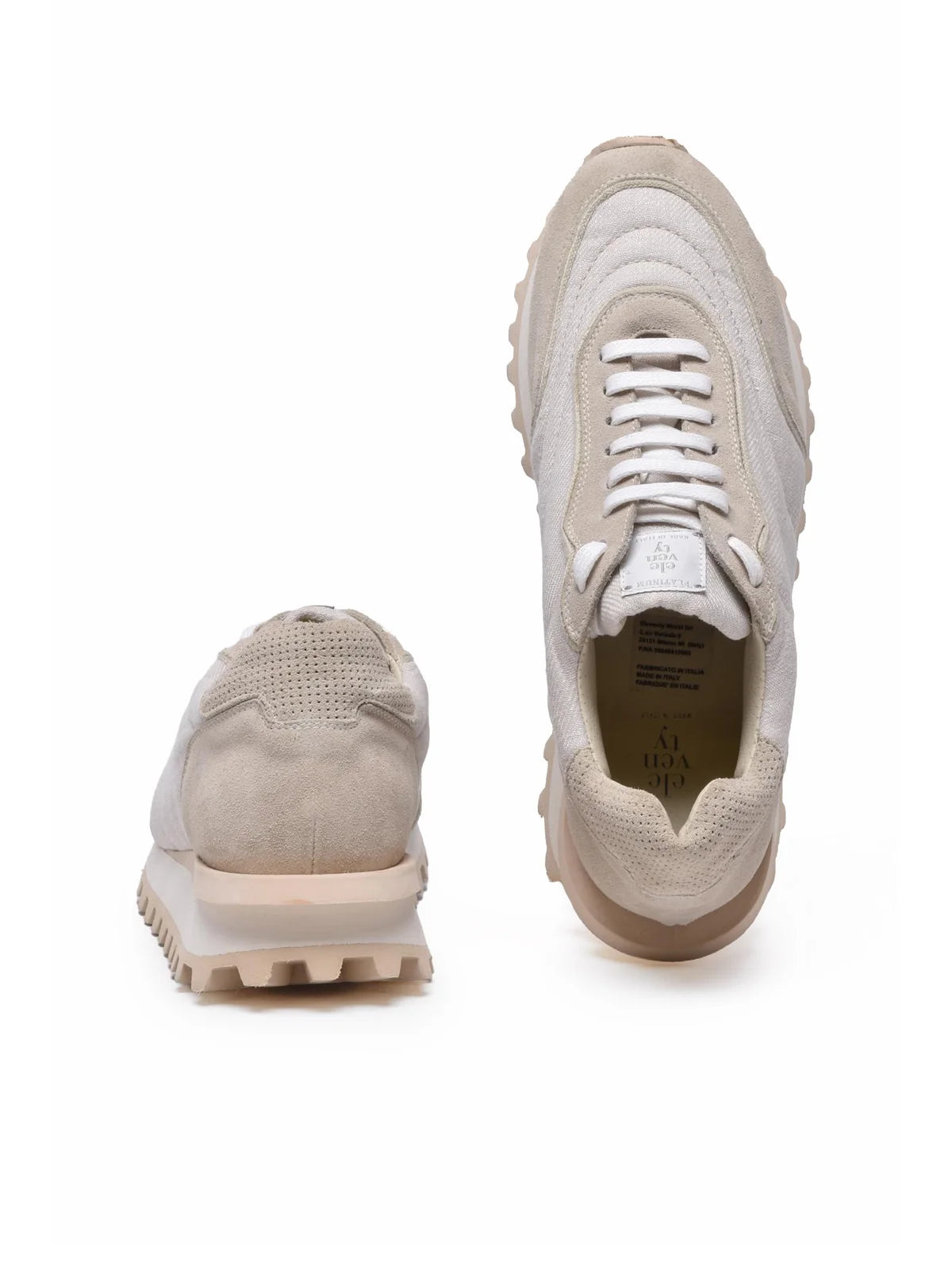 Beige Suede Leather Sneakers