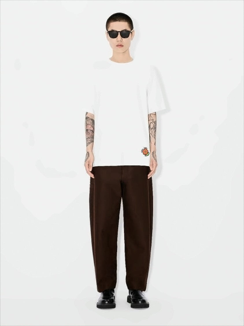 Relaxed Fit White Cotton T-Shirt
