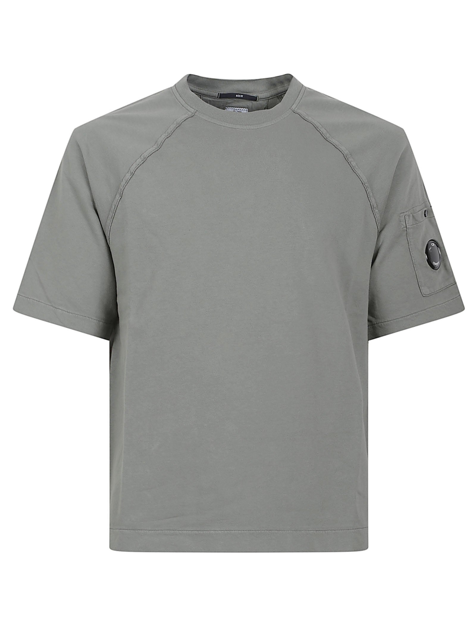 Relaxed Fit Grey T-Shirt with Distinctive Raglan Sleeves