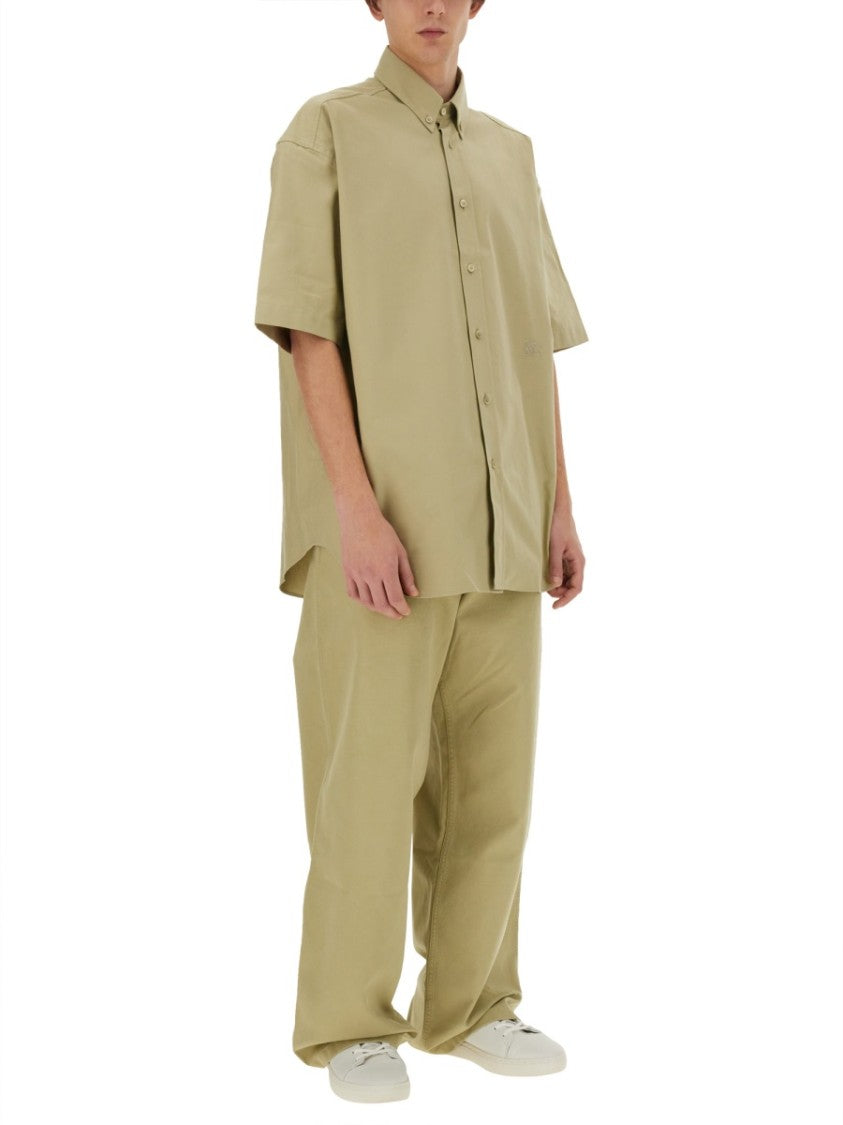 Short-Sleeved Button-Down Cotton Shirt