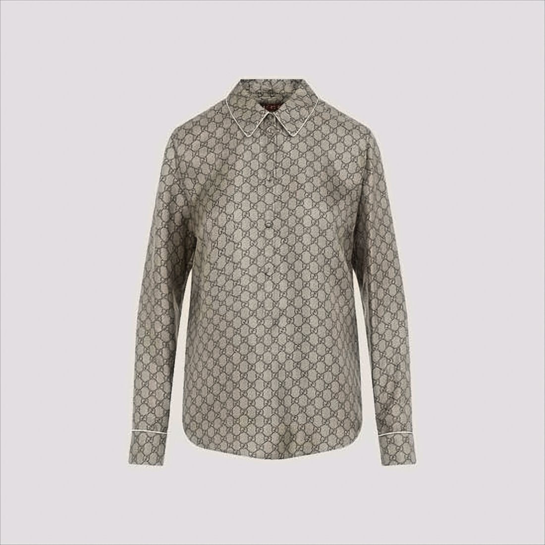 Silk Long-Sleeved Blouse with Button-Down Design