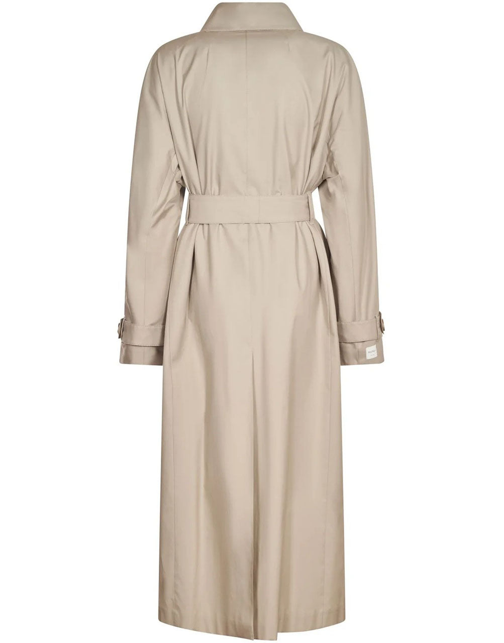 Knee-Length Classic Trench Coat with Belted Waist
