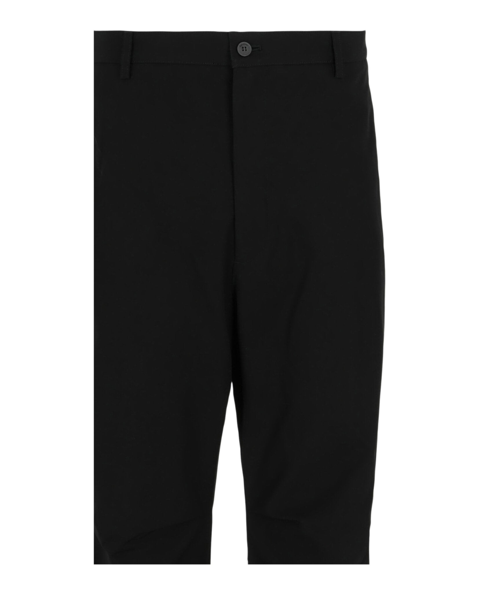 Mid-Rise Straight Leg Trousers With Double Pleat