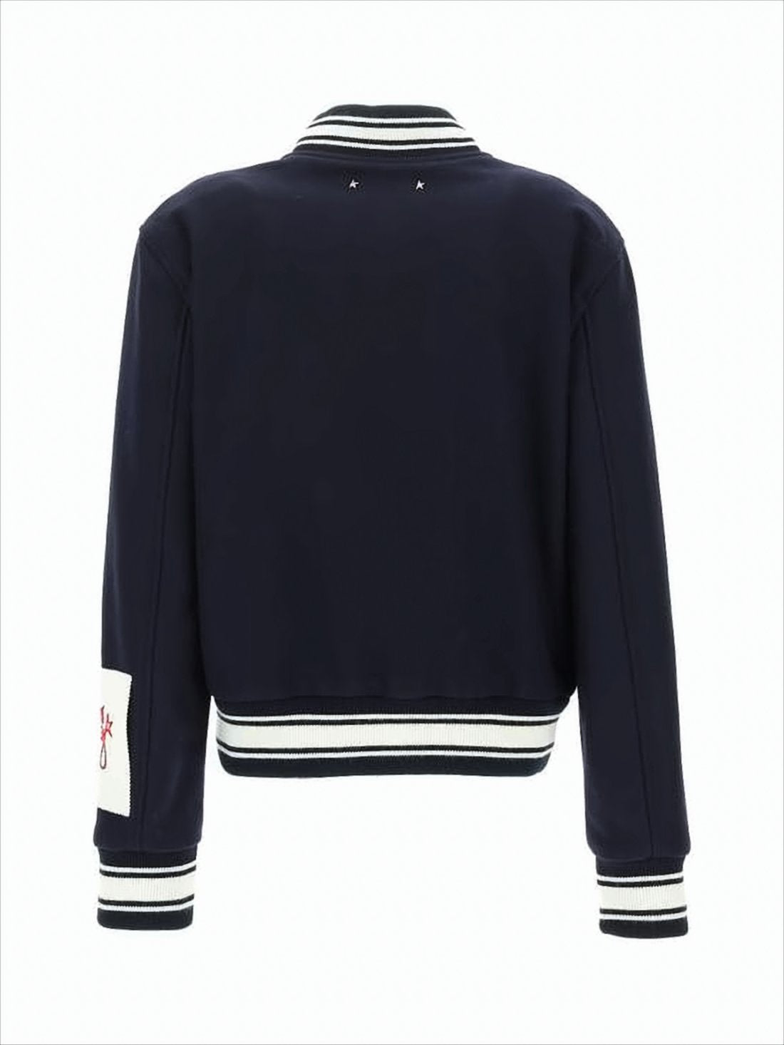 Cropped Varsity Jacket with Contrasting Details