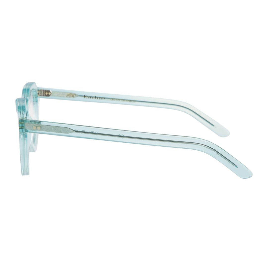 Storiko 46-25 145 Translucent Light Blue Rounded Eyeglasses