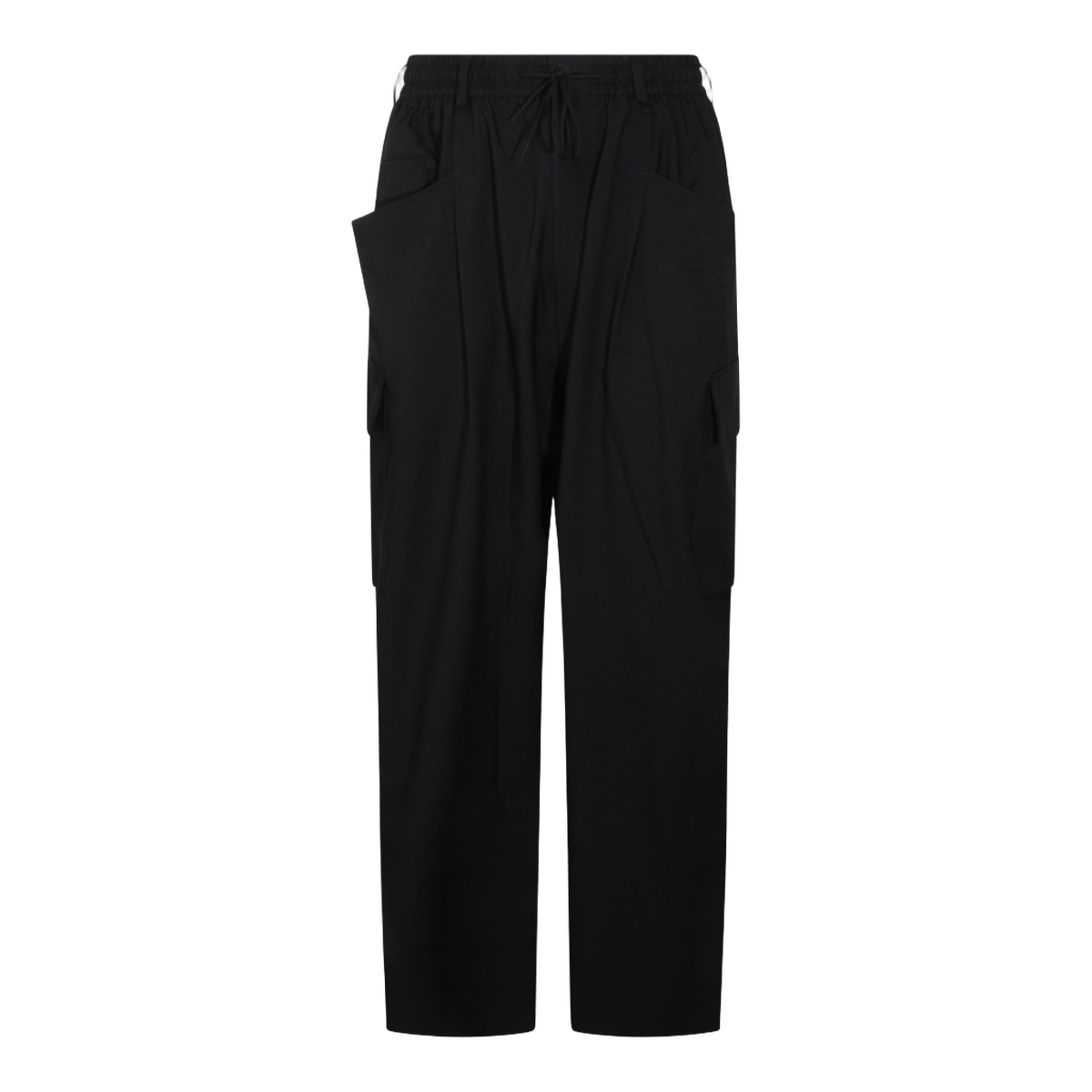 Relaxed Fit Black Trousers with Cargo Pockets